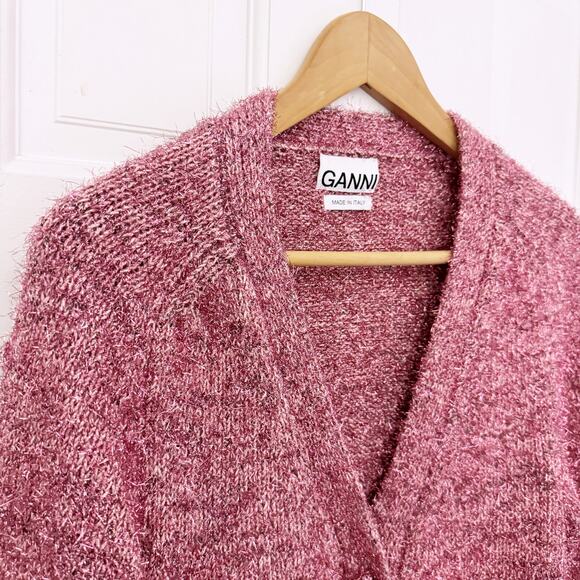 GANNI Chunky Glitter Knit Cardigan (Size Small) - Picture 12 of 13